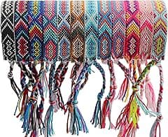 Azonee 12 Pcs Nepal Woven Friendship Bracelets Handmade Braided String Adjustable Bulk Bracelet for Women Kids Girls, 1, 1 - Amazon.ae Price Tracker