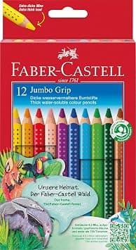Faber-Castell - Coloured Pencil Jumbo Grip 12 pcs (110912) /Arts and Crafts - Amazon.ae Price Tracker