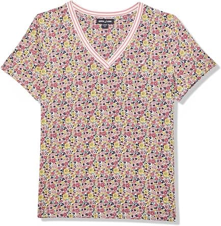 Nautica womens Solid V-neck Short Sleeve T-shirt Solid V-neck Short Sleeve T-shirt - Amazon.ae Price Tracker