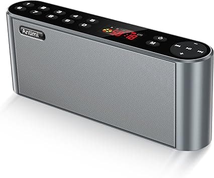 Antimi Bluetooth Speaker,FM Radio Player,MP3 Player Stereo Portable Wireless Speaker Drivers with HD Sound, Built-in Microphone, High Definition Audio and Enhanced Bass (Black) - Amazon.ae Price Tracker