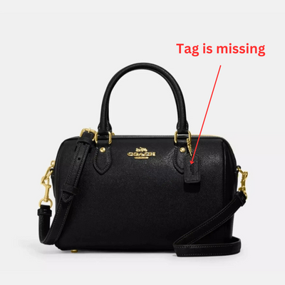 Coach Rowan Satchel Bag - Pebble Leather (Black/Gold)