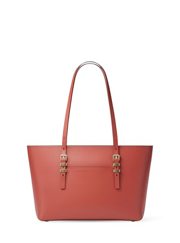 Michael Kors Quinn Medium Tote, Gold-Tone Hardware/Pebble Leather/Crimson