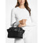 Michael Kors Carmen Medium Embossed Belted Satchel (Black)