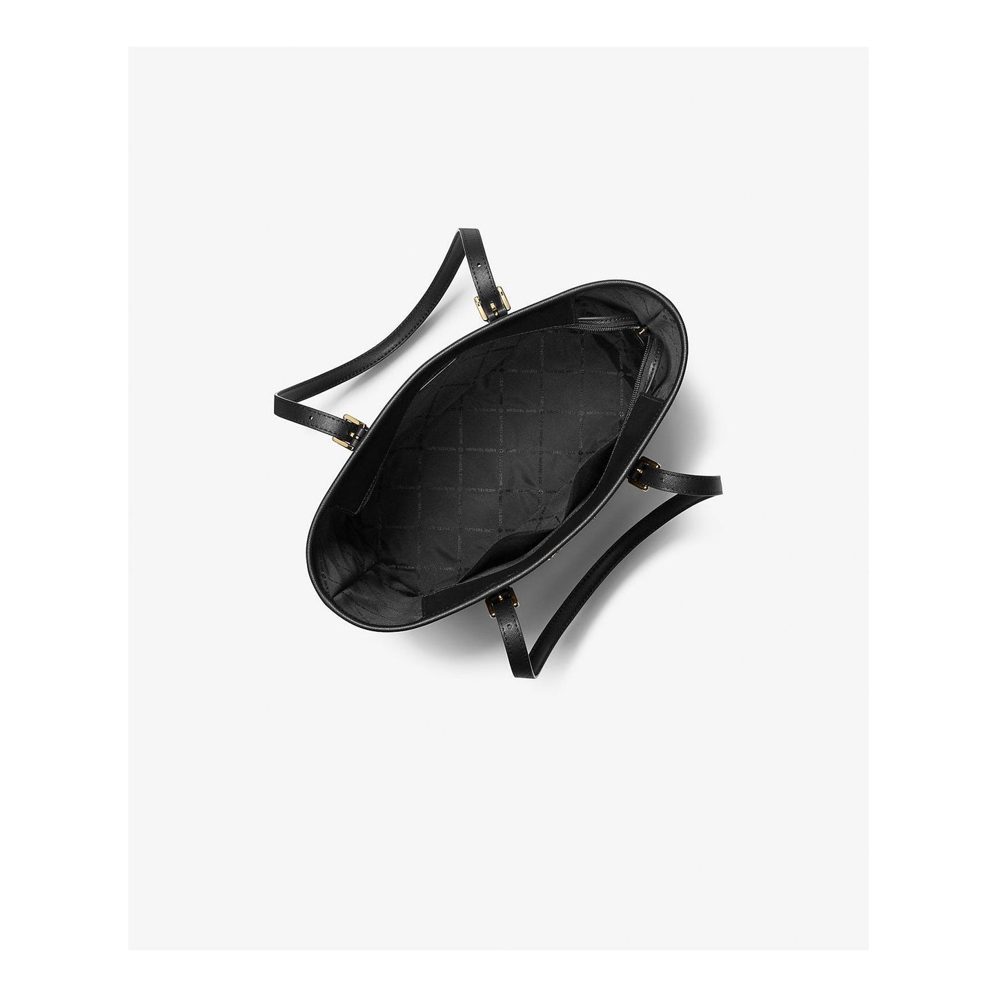 Michael Kors Jet Set Travel Small Logo Top-Zip Tote Bag (Black)