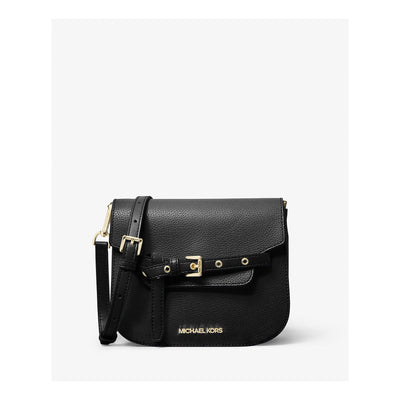 Michael Kors Emilia Small Leather Crossbody Bag (Black)
