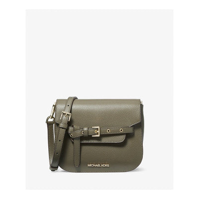 Michael Kors Emilia Small Leather Crossbody Bag (Olive)