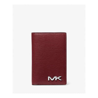 Michael Kors Cooper Bi-Fold Card Case Wallet for Men (Dark Cherry)