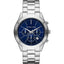 Michael Kors Men's Watch Slim Runway Chronograph Watch Silver and Blue 44mm (MK8917)