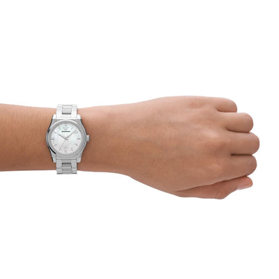 Emporio Armani Watch for Women, Three Hand Quartz Movement and 32mm Case Size with Stainless Steel, Leather or Silicone Strap