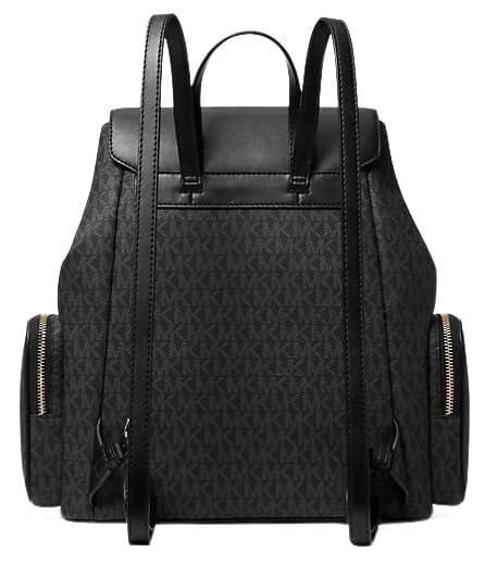 Michael Kors Jet Set Large Signature PVC Chain Backpack Flap Book Bag