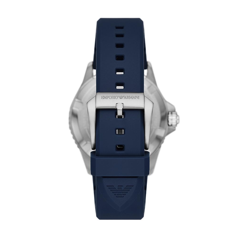 Emporio Armani Watch for Men, Quartz Movement and 42mm Case Size with Stainless Steel, Leather or Silicone Strap