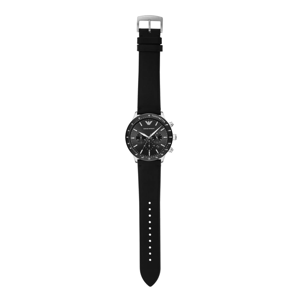 Emporio Armani Men Black Dial Leather Analog Watch - AR11243