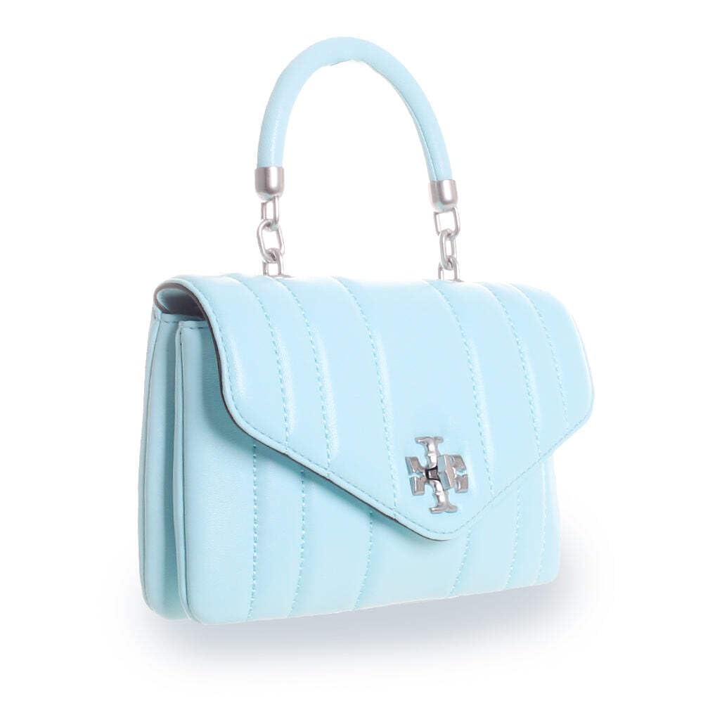 Tory Burch Kira Top Handle Mini Bag, Light Celeste