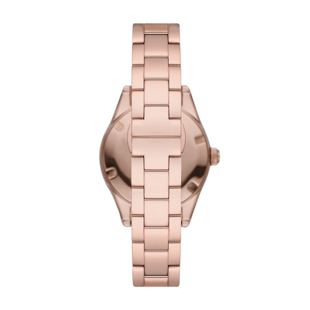 Emporio Armani Women's Three-Hand Date, Rose Gold-Tone Stainless Steel Watch, AR11449, Rose Gold, Standard, bracelet