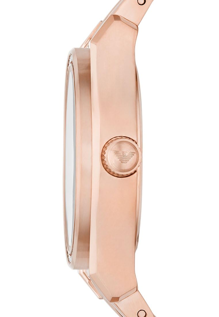 Emporio Armani Watch for Women, Three Hand Quartz Movement and 32mm Case Size with Stainless Steel, Leather or Silicone Strap