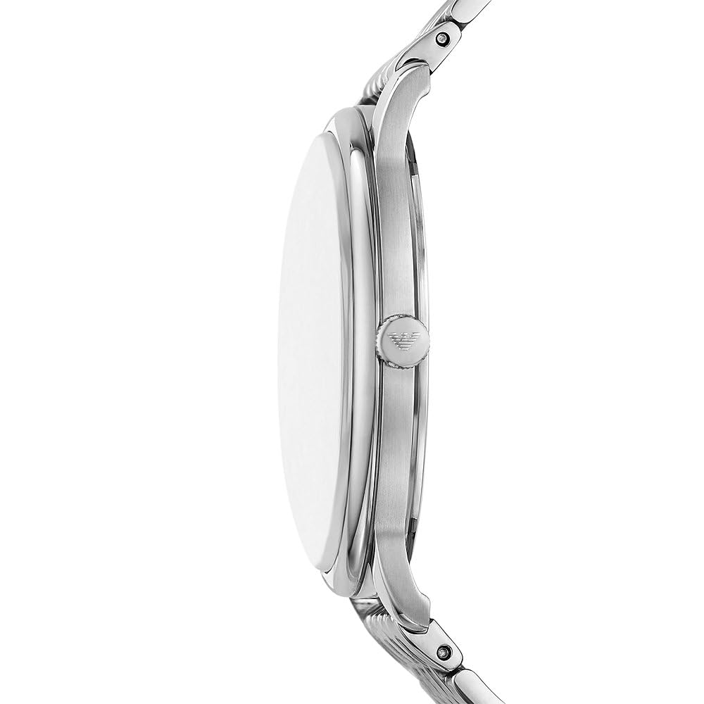 Emporio Armani Watch for Men, Quartz Movement and 42mm Case Size with Stainless Steel, Leather or Silicone Strap