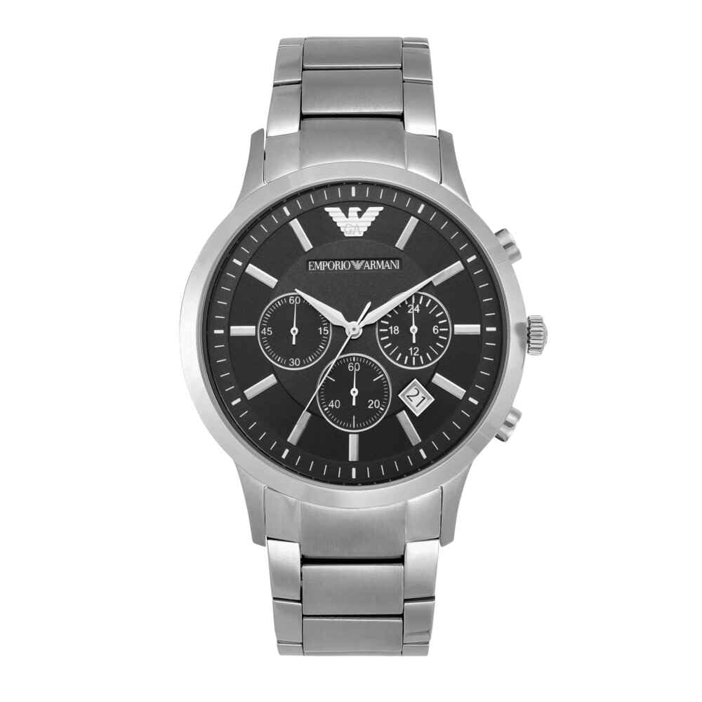 Emporio Armani multifunction stainless steel watch, 43mm case size