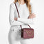 Michael Kors Womens Crossbody Handbag - (Metallic Logo Jacquard)