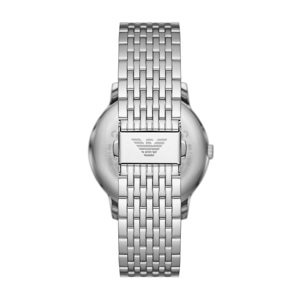 Emporio Armani Watch for Men, Quartz Movement and 42mm Case Size with Stainless Steel, Leather or Silicone Strap