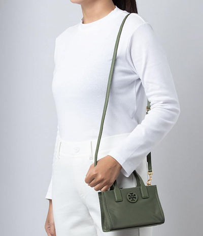 Tory Burch Womens 146437 Elle Gold-Tone Hardware Mini Nylon Tote Bag,