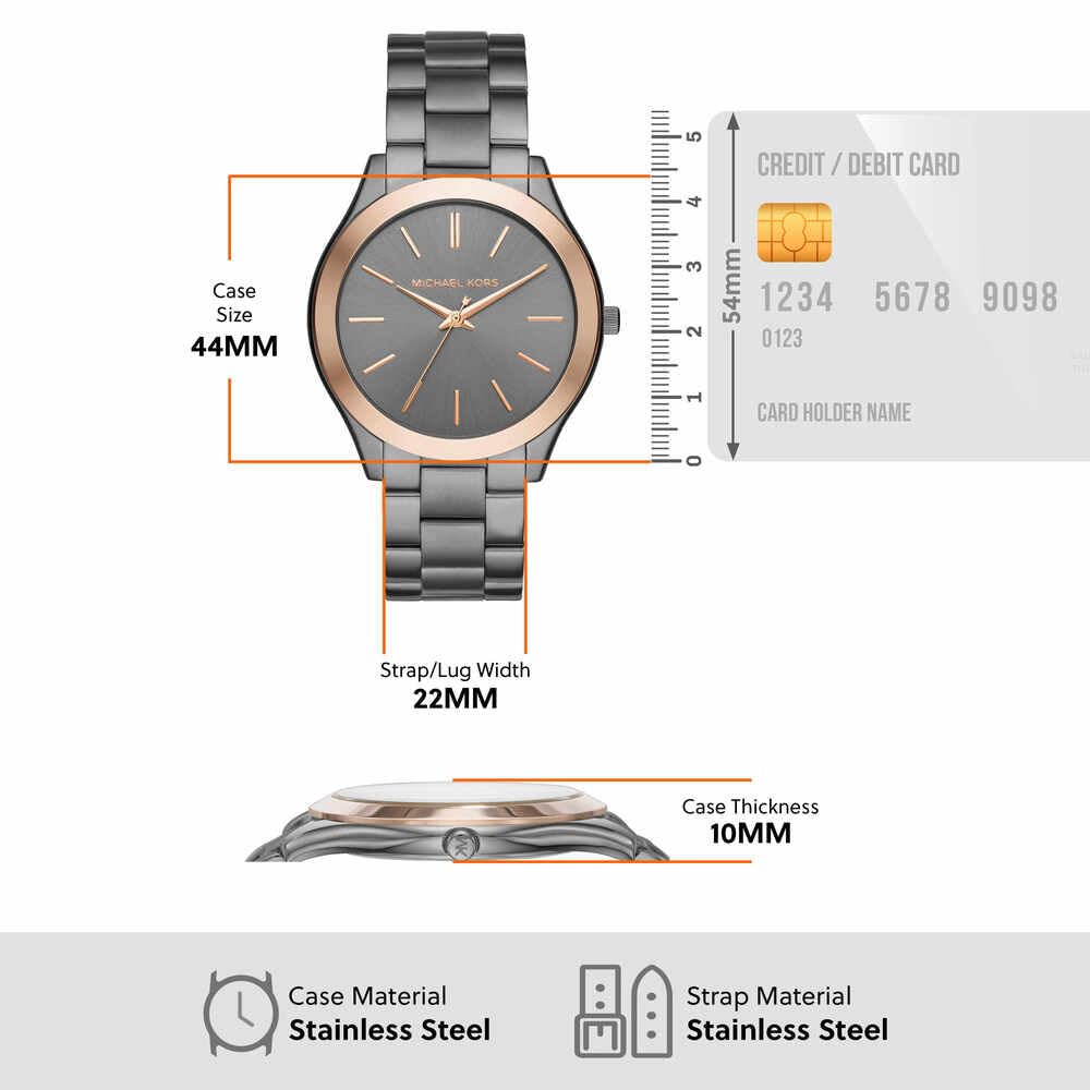 Michael Kors Oversized Slim Runway Men's Watch, Stainless Steel Watch for Men