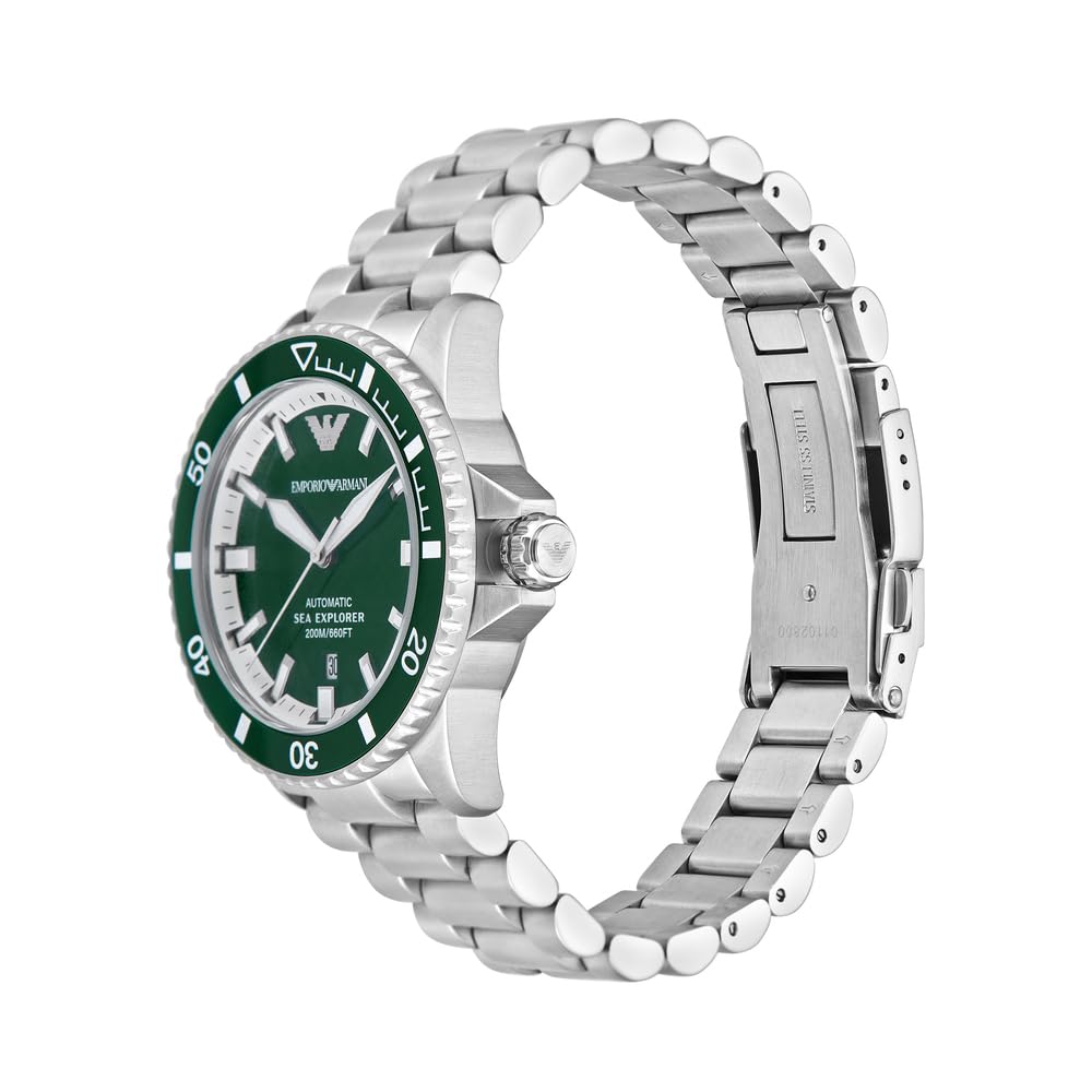 Emporio Armani Watch for Men, Quartz Movement and 42mm Case Size with Stainless Steel, Leather or Silicone Strap