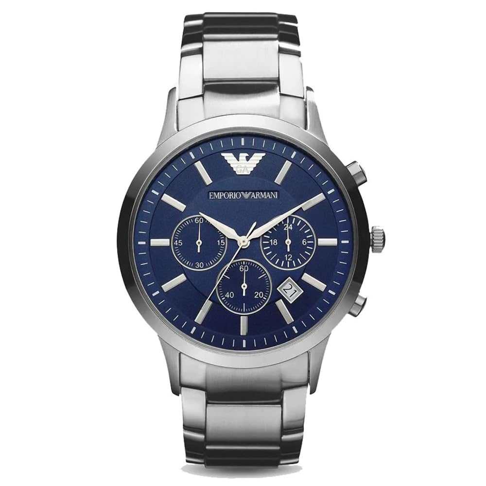 Emporio Armani multifunction stainless steel watch, 43mm case size