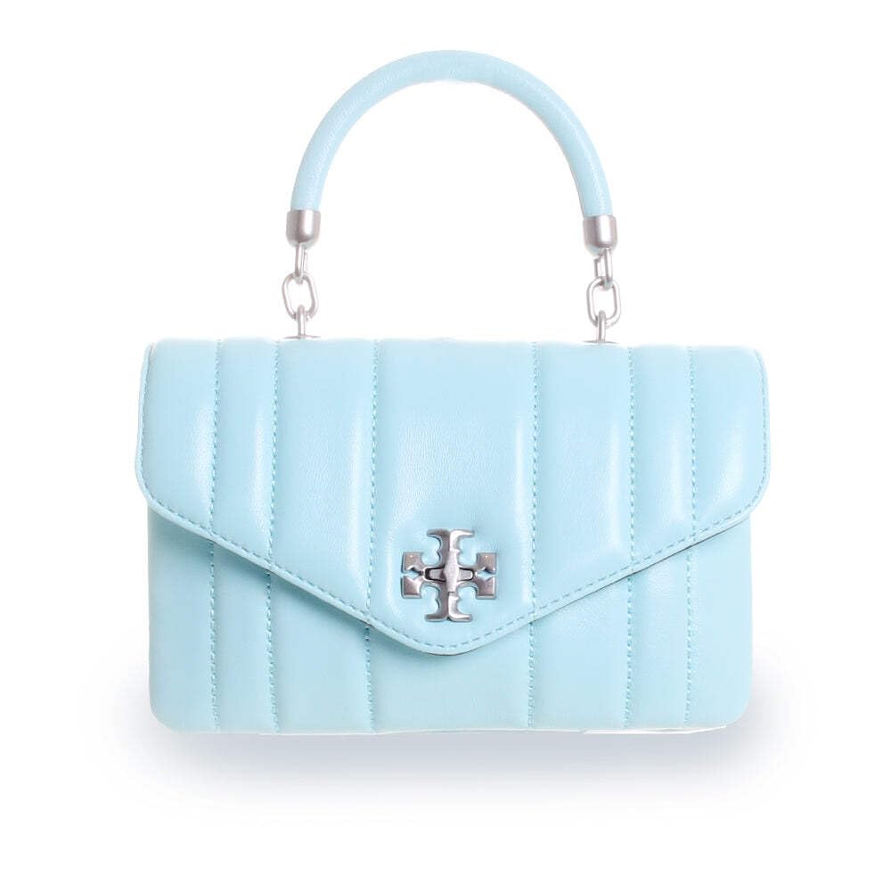 Tory Burch Kira Top Handle Mini Bag, Light Celeste