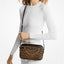 Michael Kors Jet Set Logo Crossbody Handbag (Black/Tiger Color)