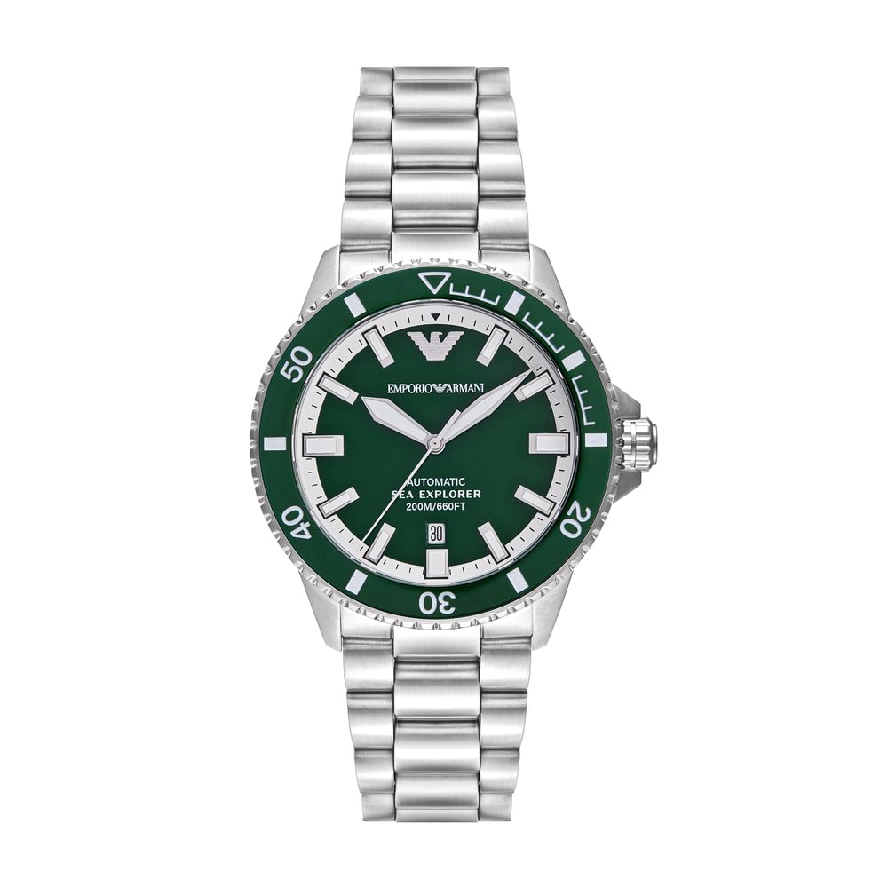 Emporio Armani Watch for Men, Quartz Movement and 42mm Case Size with Stainless Steel, Leather or Silicone Strap