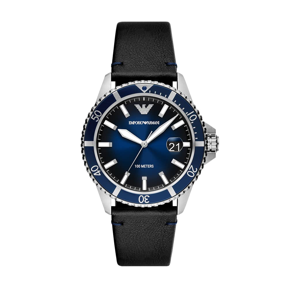 Emporio Armani Men's Dive-Inspired Sports Watch with Stainless Steel, Ceramic, or Silicone Band
