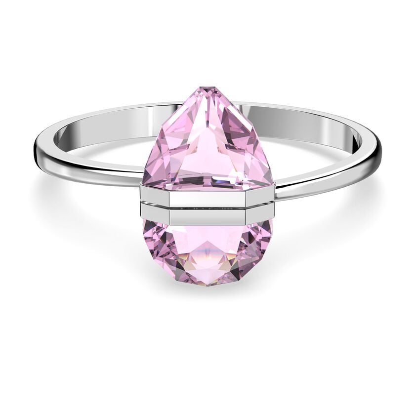 Swarovski Lucent bangle Magnetic, Pink, Rhodium plated