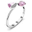 Swarovski Lucent bangle Magnetic, Pink, Rhodium plated