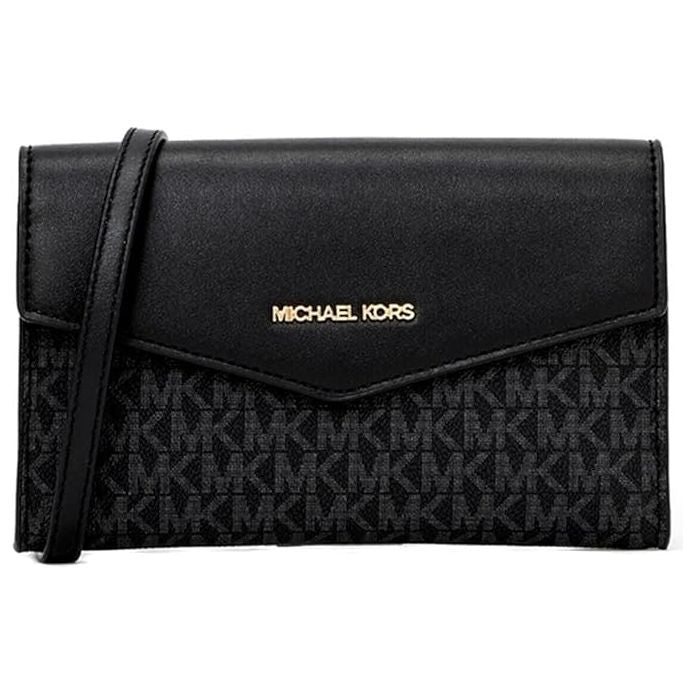 Michael Kors Charlotte Large 3-in-1 Tote Crossbody Handbag Leather (Black)
