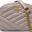 Tory Burch Kira Chevron Small Camera Bag, Gray Heron