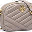 Tory Burch Kira Chevron Small Camera Bag, Gray Heron