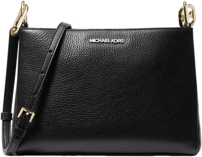 Michael Kors Trisha Medium Triple Compartment Crossbody (Black)