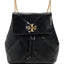 Tory Burch Women's Kira Diamond Quilt Mini Backpack, Black, One Size