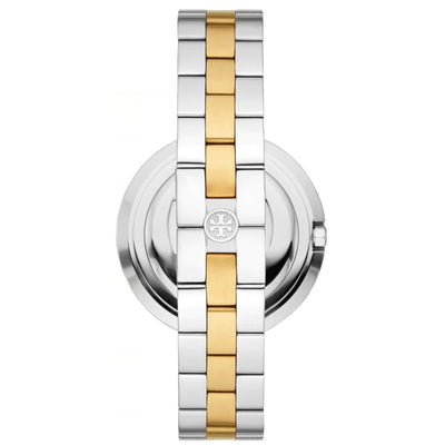 Tory Burch Miller Womens Two-Tone Dress Watch, White Gold Dial, Stainless Steel