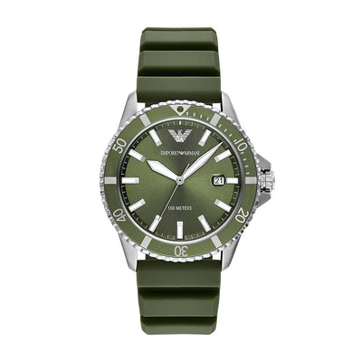 Emporio Armani Watch for Men, Quartz Movement and 42mm Case Size with Stainless Steel, Leather or Silicone Strap