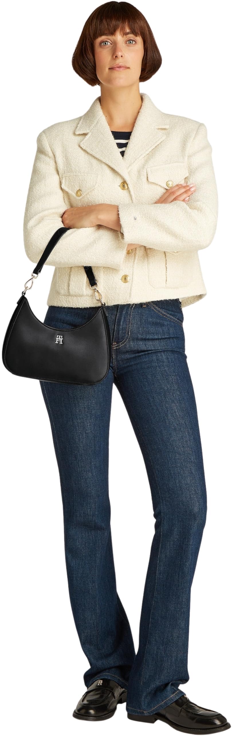 TOMMY HILFIGER POPPY SUMMER CONV. CROSSOVER Handbags for Women Safari Canvas Stripe OS