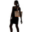 Michael Kors Jet Set Travel Small Logo Top-Zip Tote Bag (Brown)