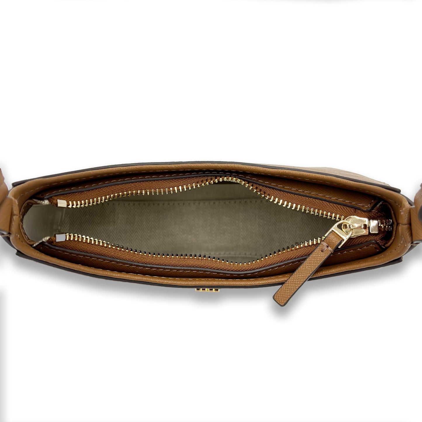 Tory Burch 150258 Emerson Moose Brown Saffiano Leather With Gold Hardware Women's Shoulder Bag, Brown, One Size, Brown, One Size