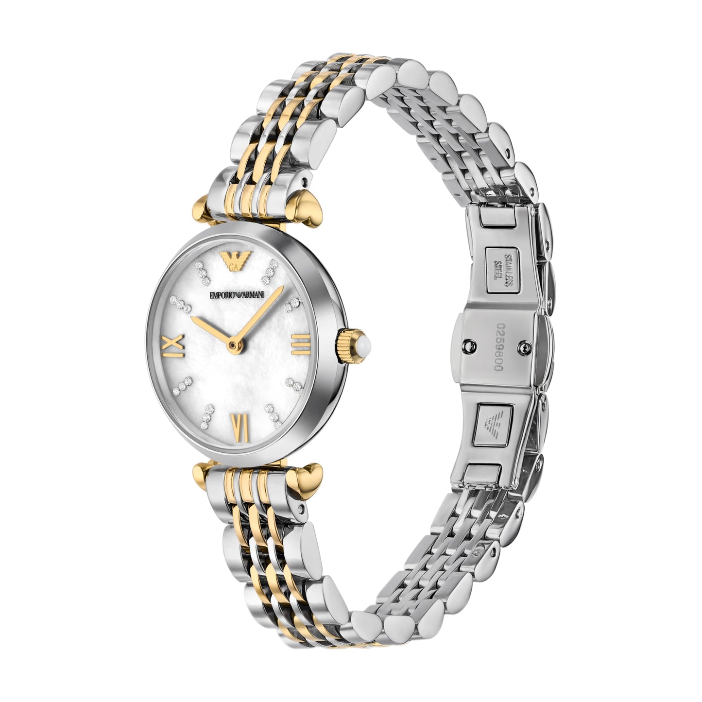 Emporio Armani Women's Two-Hand Two-Tone Stainless Steel Watch and Bracelet Set (Model: AR80078SET), Two-Tone
