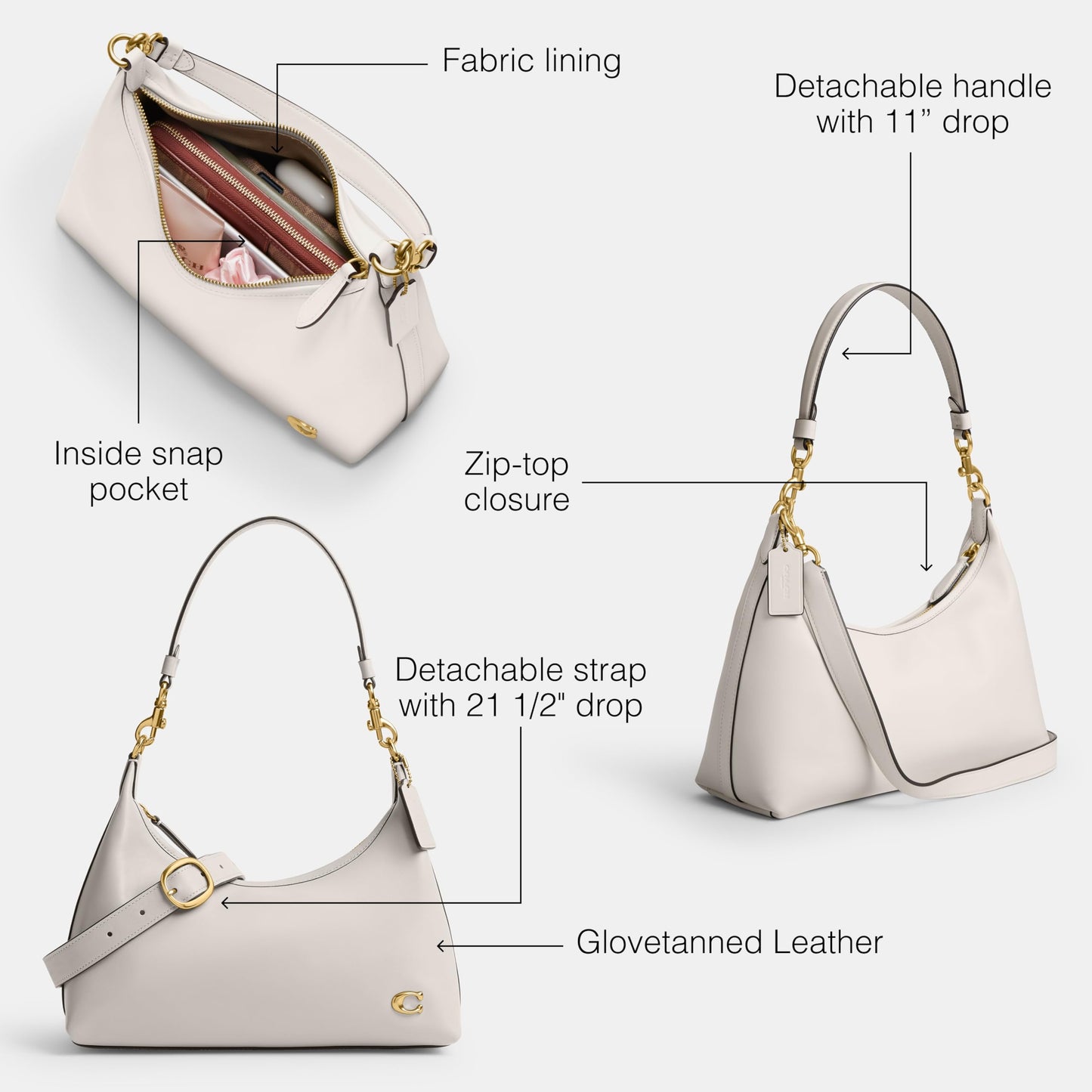 COACH Womens Juliet Shoulder Bag Handbag