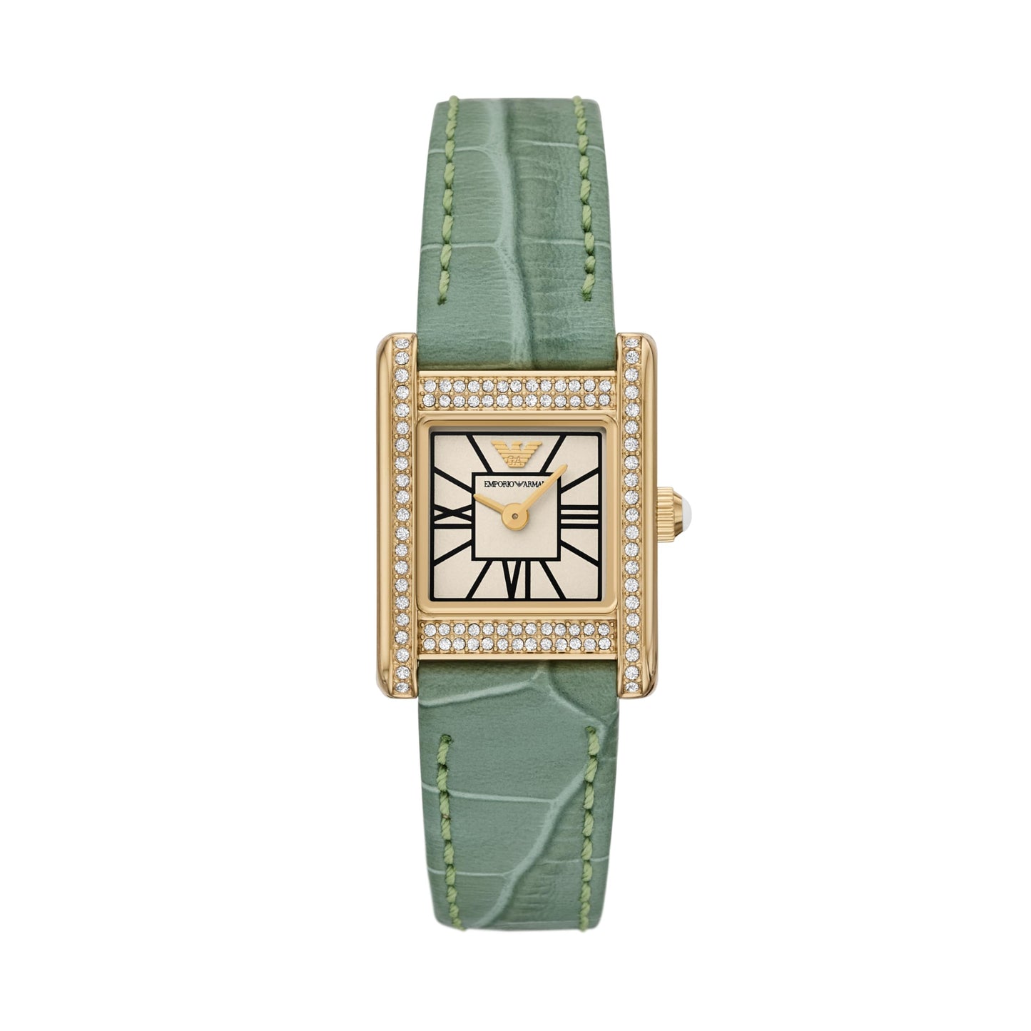 Emporio Armani Two-Hand Rectangular Women's Watch; Dress Watch for Women