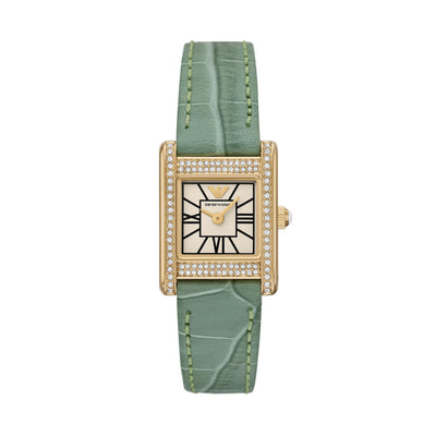 Emporio Armani Two-Hand Rectangular Women's Watch; Dress Watch for Women