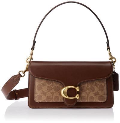 COACH Women's Tabby Shoulder Bag 26 Handbag (Brown Monogram)