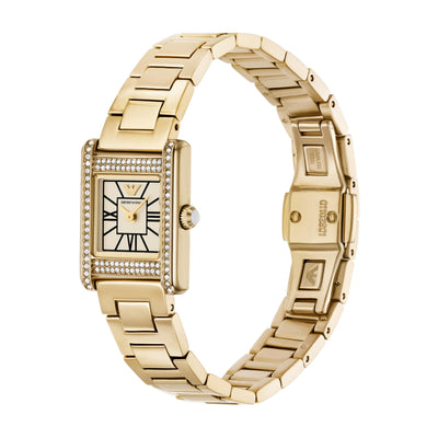 Emporio Armani Two-Hand Rectangular Women's Watch; Dress Watch for Women