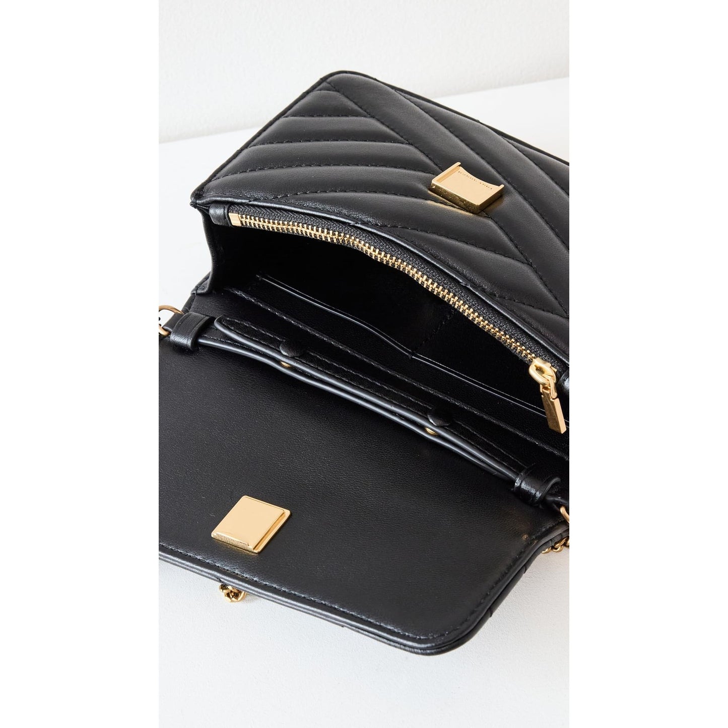 Tory Burch Women's Kira Chevron Mini Top Handle Chain Wallet